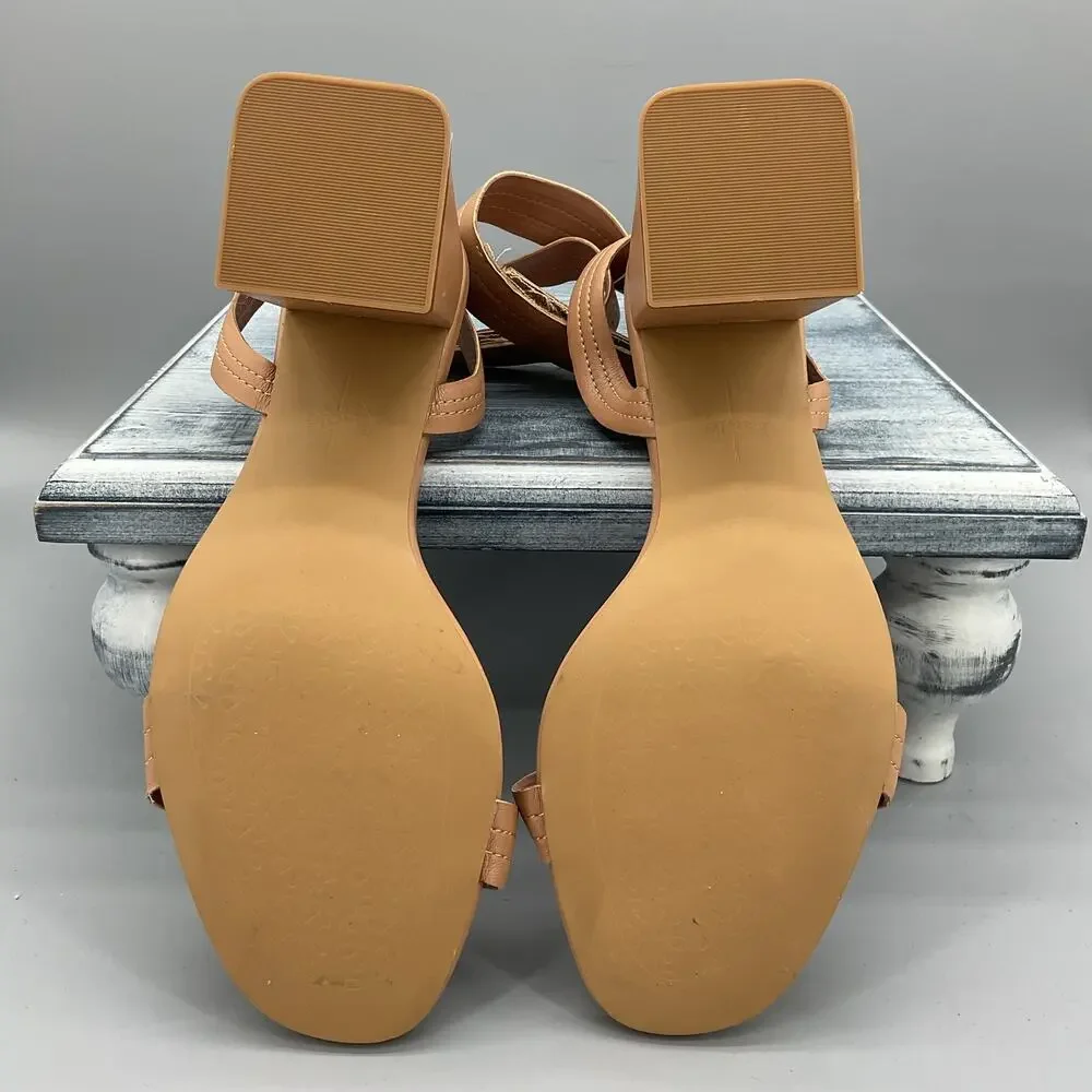 NEW Linea Paolo Women’s Emmie Heeled Sandals Brown Size 8.5M